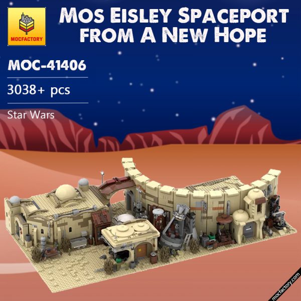 MOC 41406 Mos Eisley Spaceport from A New Hope 1977 Star Wars by ZeRadman MOC FACTORY - MOULD KING