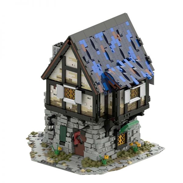 MOC 44070 The Medieval Smithy Modular Building by povladimir MOC FACTORY 2 - MOULD KING