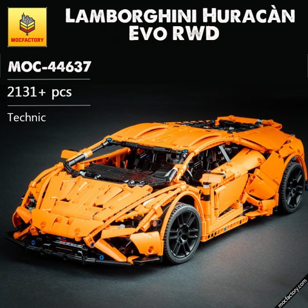 MOC 44637 Lamborghini Huracan Evo RWD Technic by LimeLegoLambos MOC FACTORY - MOULD KING