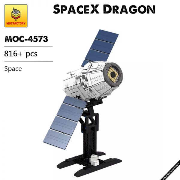 MOC 4573 SpaceX Dragon Space by Perijove MOC FACTORY - MOULD KING