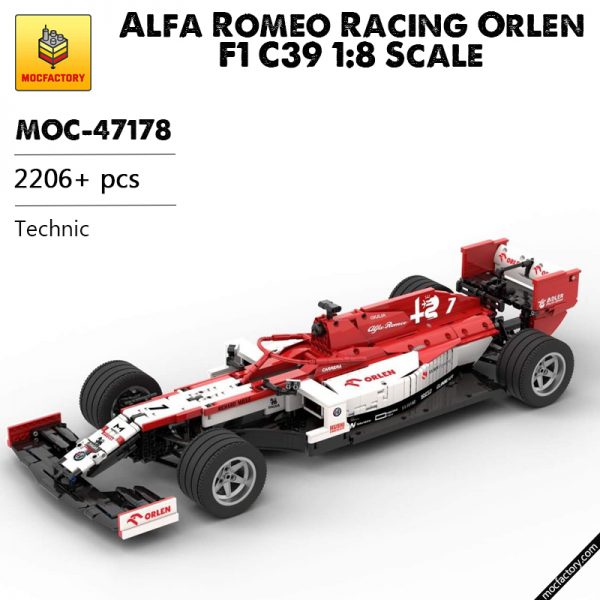 MOC 47178 Alfa Romeo Racing Orlen F1 C39 18 Scale Technic by Lukas2020 MOC FACTORY - MOULD KING