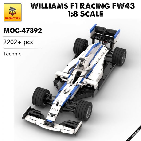 MOC 47392 Williams F1 Racing FW43 18 Scale Technic by Lukas2020 MOC FACTORY - MOULD KING