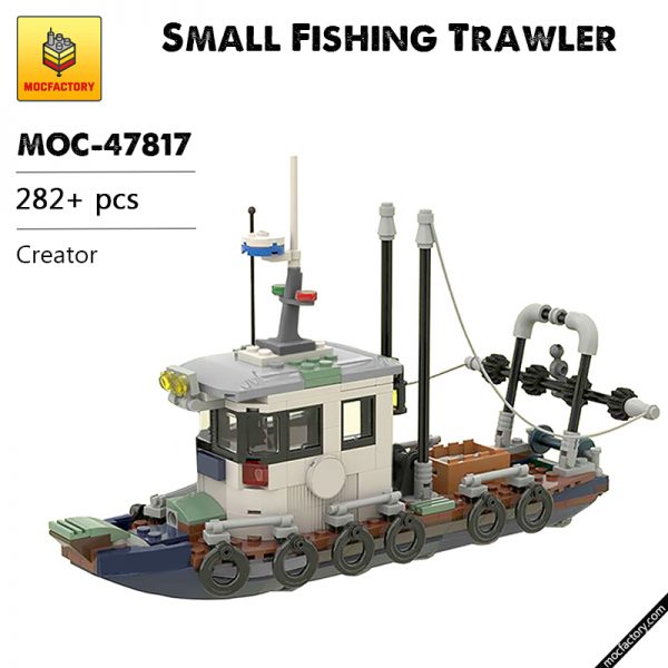 MOC 47817 Small Fishing Trawler Creator by fidi70 MOC FACTORY - MOULD KING