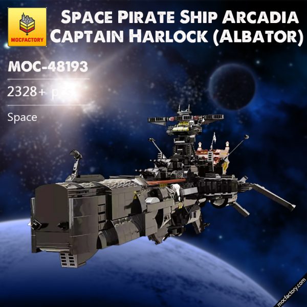MOC 48193 Space Pirate Ship Arcadia Captain Harlock Albator Space by apenello MOC FACTORY - MOULD KING