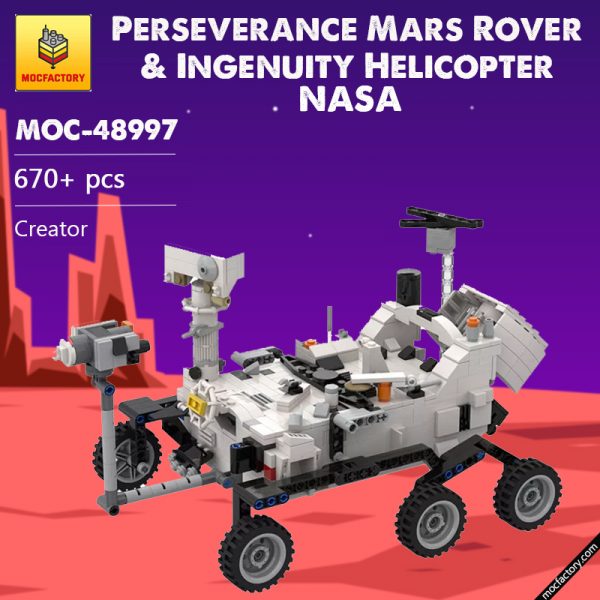 MOC 48997 Perseverance Mars Rover Ingenuity Helicopter NASA Creator by YCBricks MOC FACTORY 7 - MOULD KING