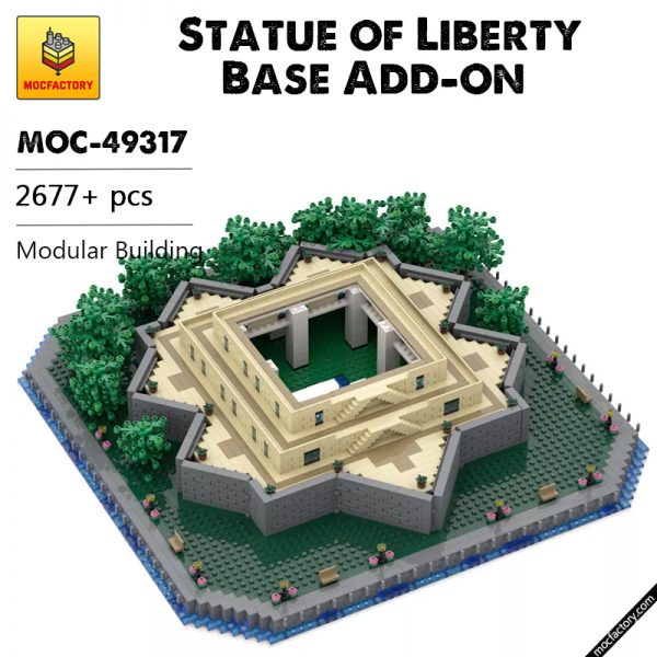 MOC 49317 Statue of Liberty Base Add on Modular Building by adambetts MOC FACTORY - MOULD KING