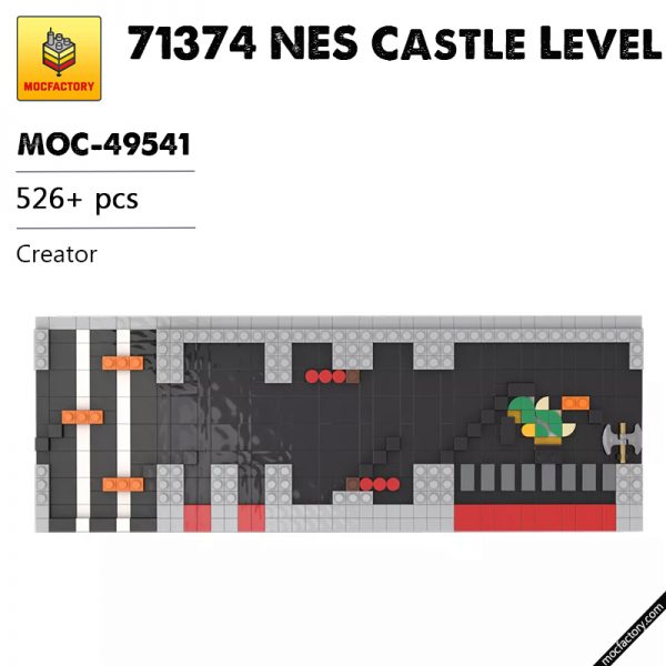MOC 49541 71374 NES Castle Level Super Mario Game by enochgray MOC FACTORY - MOULD KING