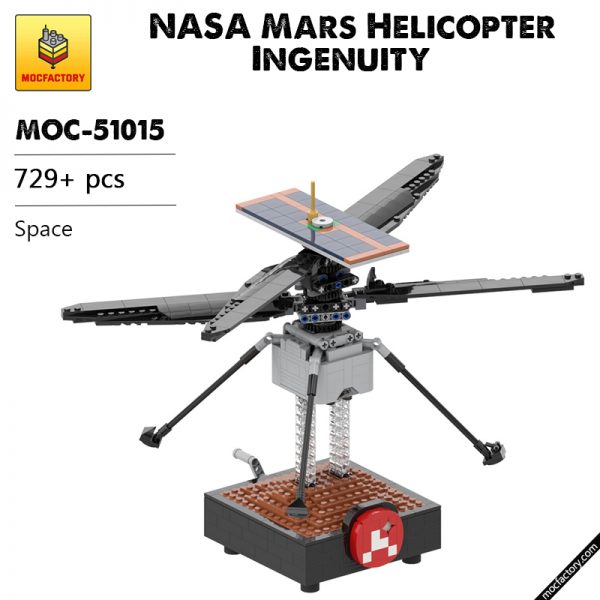 MOC 51015 NASA Mars Helicopter Ingenuity Space by Perijove MOC FACTORY - MOULD KING