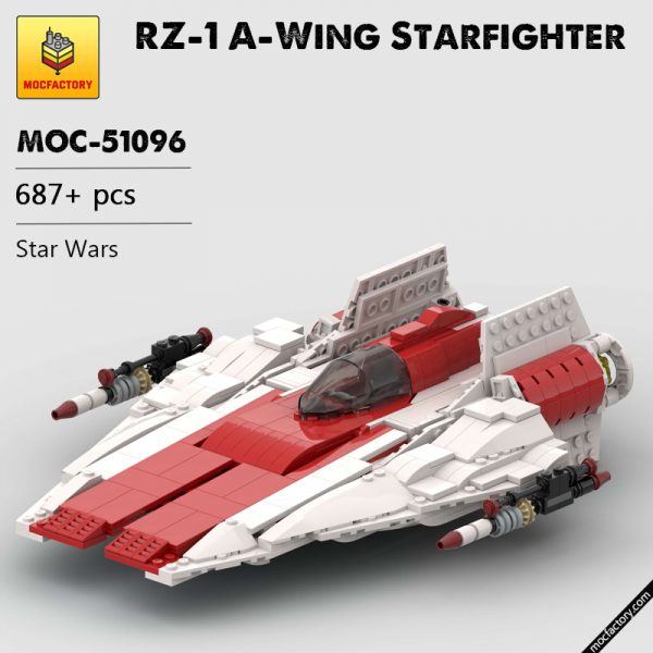 MOC 51096 RZ 1 A Wing Starfighter Star Wars by McGreedy MOC FACTORY - MOULD KING