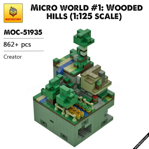 MOC 51935 Micro world 1 Wooded hills 1125 scale Creator by Mobilbenja MOC FACTORY - MOULD KING