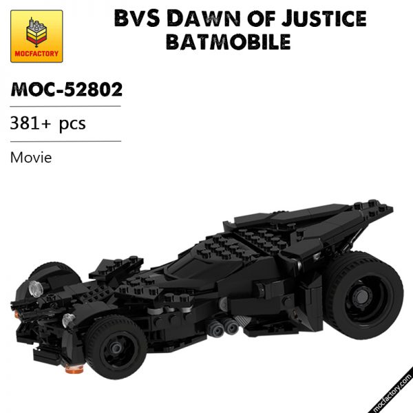 MOC 52802 BvS Dawn of Justice batmobile Movie by Gervant Riviiskiy MOC FACTORY - MOULD KING
