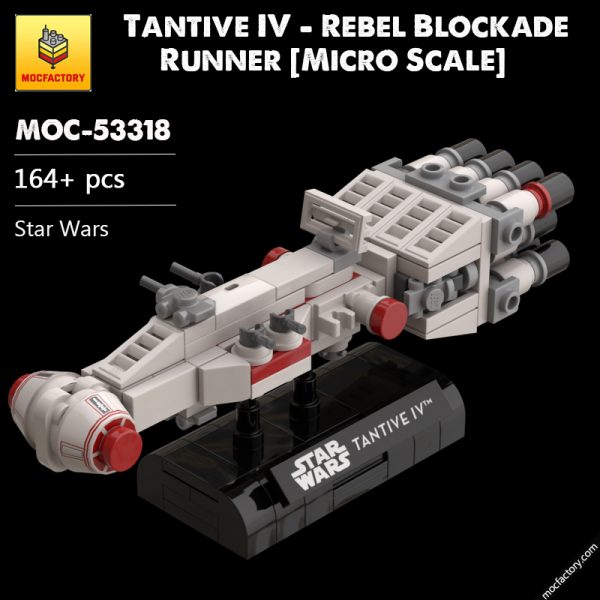 MOC 53318 Tantive IV Rebel Blockade Runner Micro Scale Star Wars by Xigphir MOC FACTORY - MOULD KING