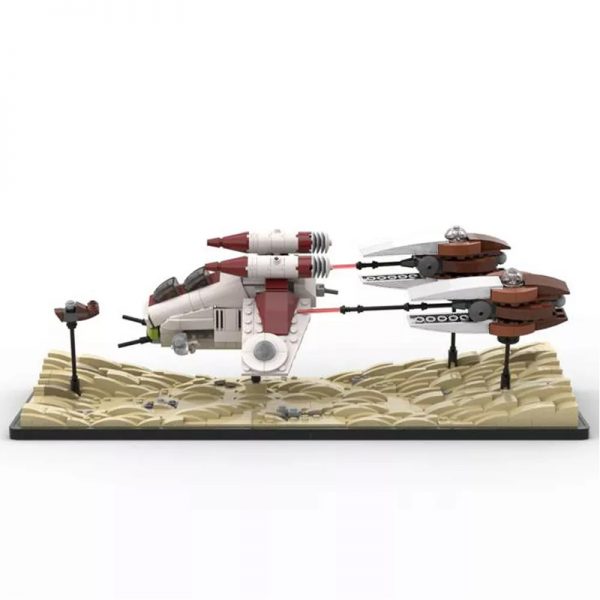 MOC 53491 Dooku Escape Speeder Chase Micro LAAT Geonosian Fighter Episode II Star Wars by 6211 MOC FACTORY 4 - MOULD KING