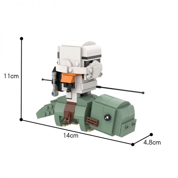 MOC 53560 Sandtrooper on Dewback Brickheadz Star Wars by FMbricks MOC FACTORY 2 - MOULD KING