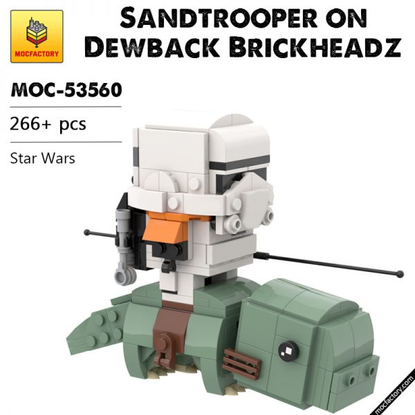 MOC 53560 Sandtrooper on Dewback Brickheadz Star Wars by FMbricks MOC FACTORY - MOULD KING
