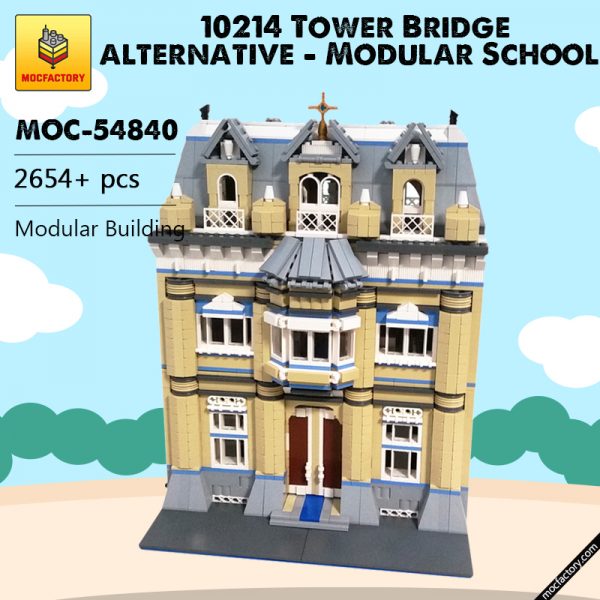 MOC 54840 10214 Tower Bridge alternative Modular School Modular Building by alberto.vax MOC FACTORY - MOULD KING