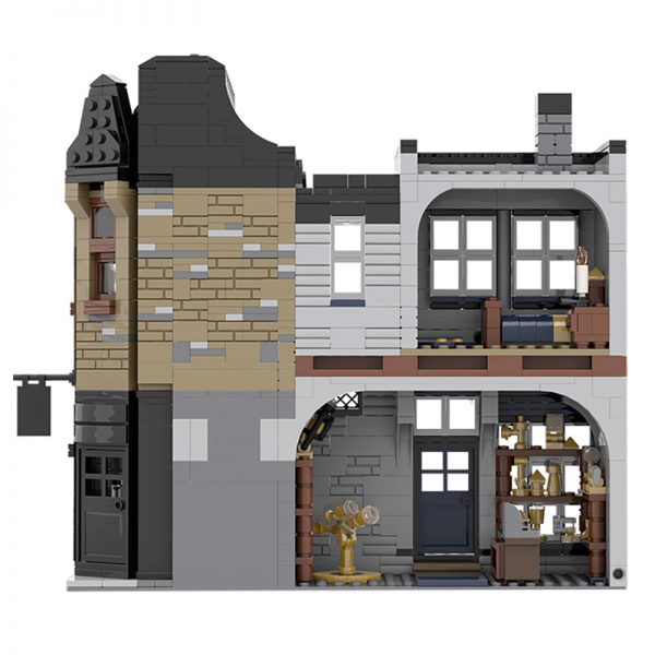 MOC 55035 Leaky Cauldron Wiseacres Wizarding Equipment Diagon Alley Movie by JL 4 - MOULD KING