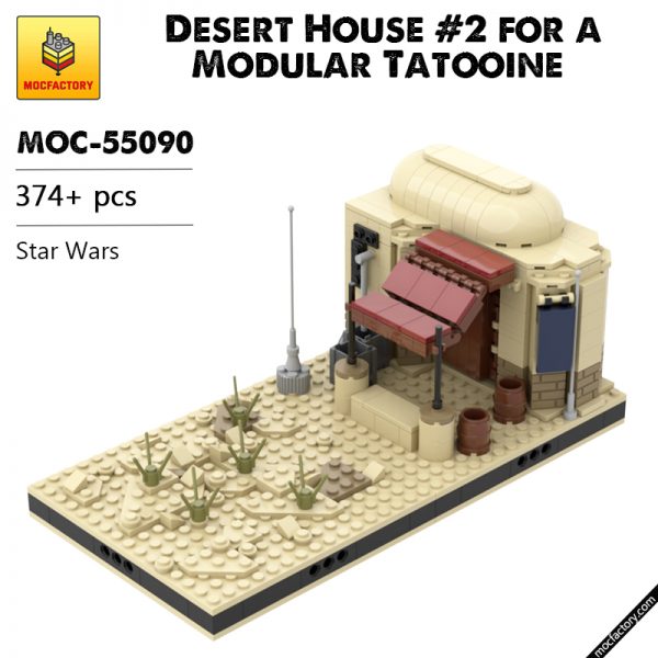 MOC 55090 Desert House 2 for a Modular Tatooine Star Wars by gabizon MOC FACTORY - MOULD KING