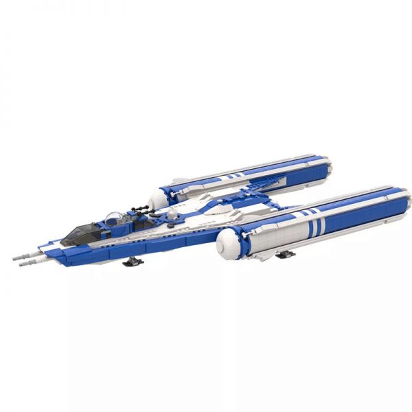 MOC 55736 Y wing Starfighter blue Star Wars by starwarsfan66 MOC FACTORY 2 - MOULD KING