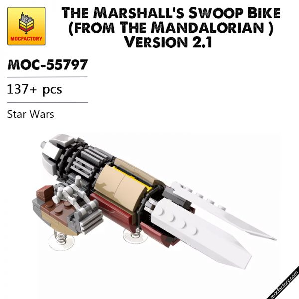 MOC 55797 The Marshalls Swoop Bike from The Mandalorian Version 2.1 Star Wars by thomin MOC FACTORY - MOULD KING