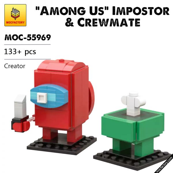 MOC 55969 Among Us Impostor Crewmate Creator by VNMBricks MOC FACTORY - MOULD KING