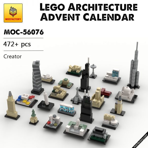 MOC 56076 Lego Architecture Advent Calendar Creator by klosspalatset MOC FACTORY - MOULD KING