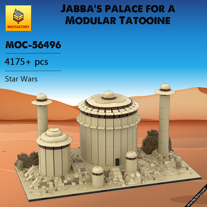 MOC-56496 Jabba's palace for a Modular Tatooine Star Wars by gabizon MOC FACTORY
