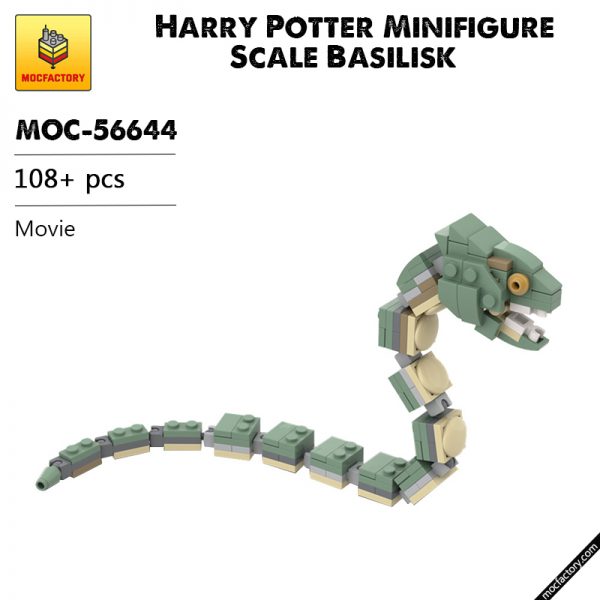MOC 56644 Harry Potter Minifigure Scale Basilisk Movie by 2bricksofficial MOC FACTORY - MOULD KING