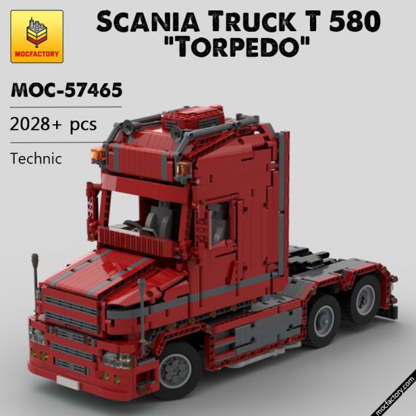 MOC 57465 Scania Truck T 580 Torpedo Technic by Furchtis MOC FACTORY - MOULD KING