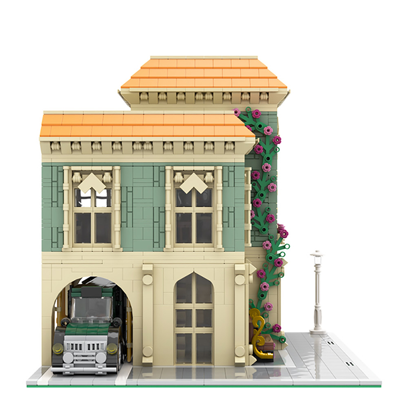 MOC-57981 Modular Post Office + Delivery Car Modular Building by MOCExpert MOC FACTORY