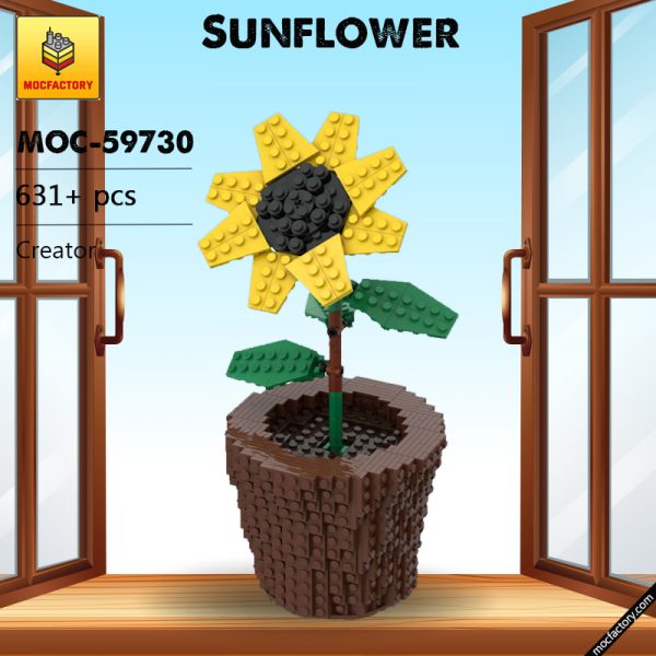 MOC 59730 Sunflower Creator by anakin2001 MOC FACTORY - MOULD KING