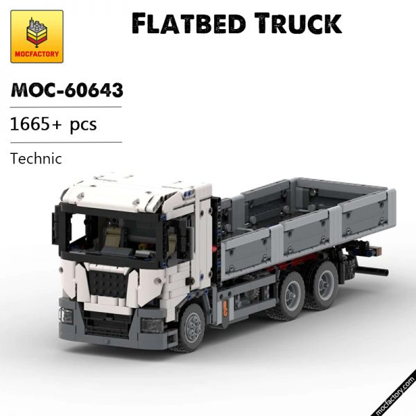 MOC 60643 Flatbed Truck Technic by DamianPLE Lego Garage MOC FACTORY - MOULD KING