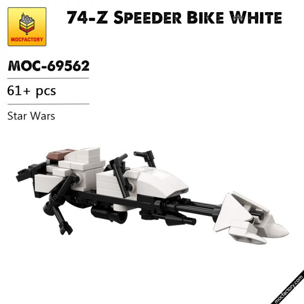 MOC 69562 74 Z Speeder Bike White Star Wars by JohndieRocks MOC FACTORY - MOULD KING
