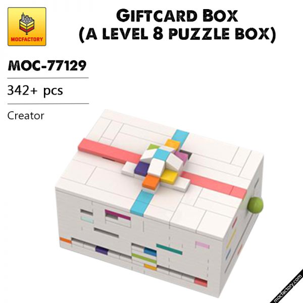 MOC 77129 Giftcard Box a level 8 puzzle box Creator by cheat3 puzzles MOC FACTORY - MOULD KING