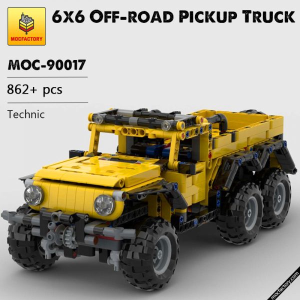 MOC 90017 6x6 Off road Pickup Truck Technic MOC FACTORY - MOULD KING