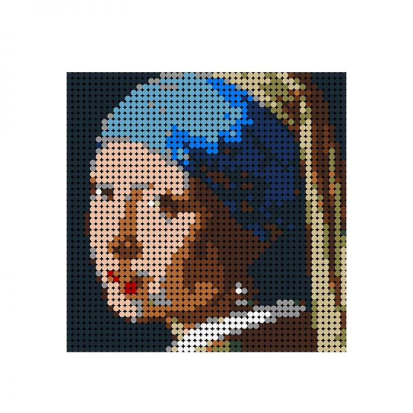 MOC 90076 Girl with a Pearl Earring Pixel Art Creator MOC FACTORY 2 - MOULD KING