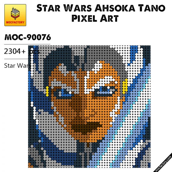 MOC 90076 Star Wars Ahsoka Tano Pixel Art MOC FACTORY - MOULD KING