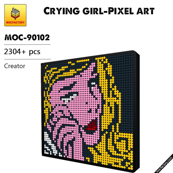 MOC 90102 Crying girl Pixel art Creator MOC FACTORY - MOULD KING