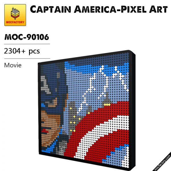 MOC 90106 Captain America Pixel Art Movie MOC FACTORY - MOULD KING