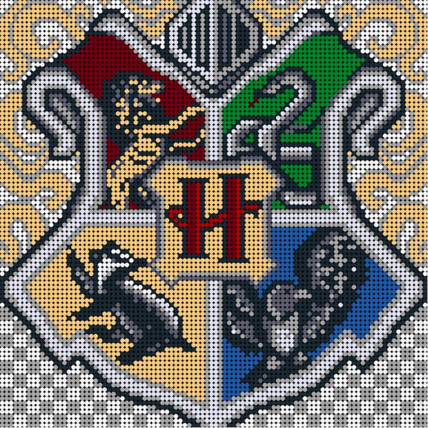 MOC 90107 Harry Potter Crest Pixel art Movie MOC FACTORY 2 - MOULD KING