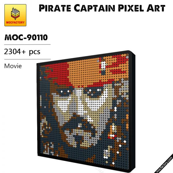 MOC 90110 Pirate Captain Pixel Art Movie MOC FACTORY - MOULD KING
