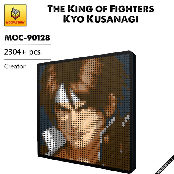 MOC 90128 The King of Fighters Kyo Kusanagi Pixel Art Creator MOC FACTORY - MOULD KING