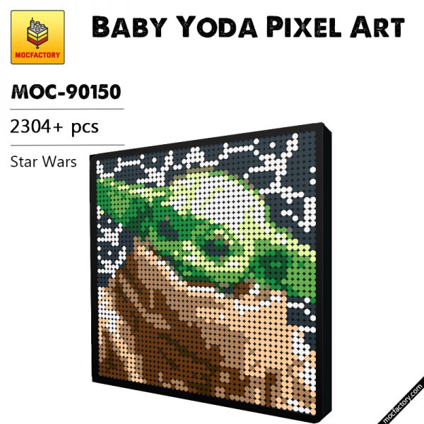 MOC 90150 Baby Yoda Pixel Art Star Wars MOC FACTORY - MOULD KING