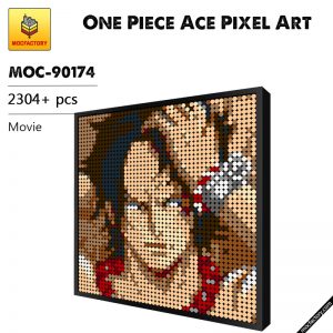 Luffy One Piece Pixel Art Movie MOC-90133 with 2304 pieces - MOC Brick Land