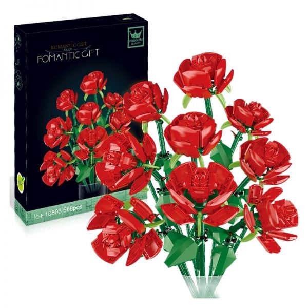 MOC FACTORY 10803 Rose Flower Bouquet Compatible 40460 - MOULD KING