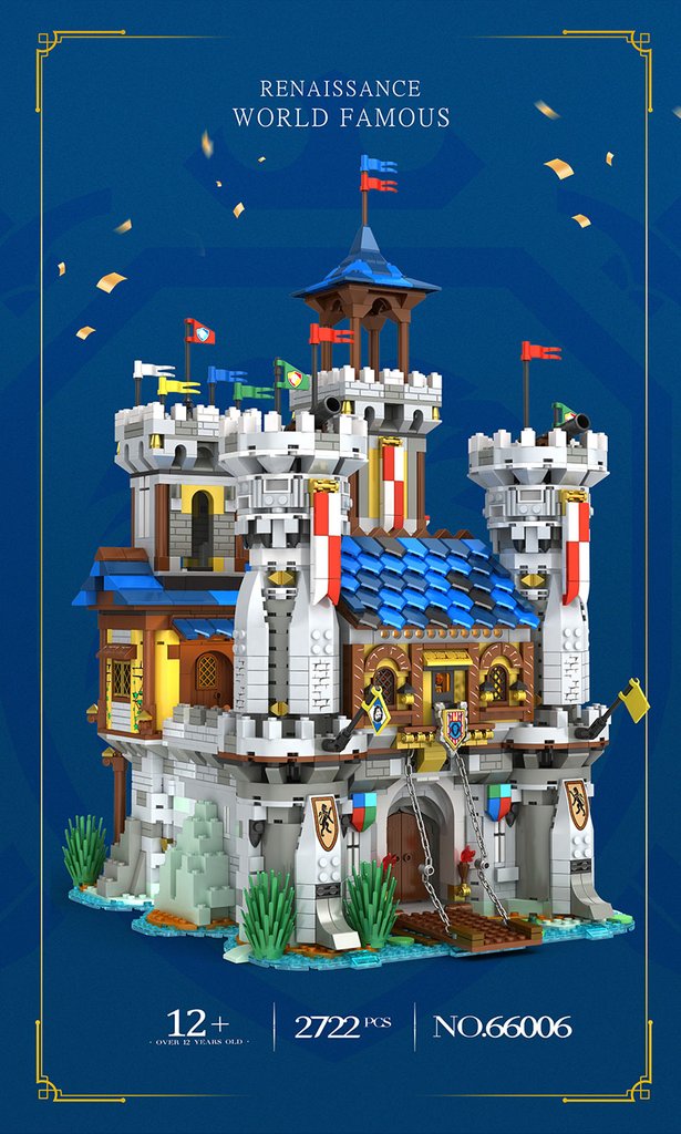 Reobrix 66006 Golden Lion Castle with 2722 pieces