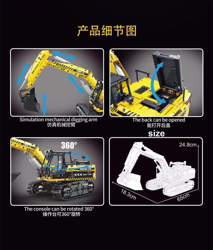 TGL T4001 RC Excavator with 2068 pieces