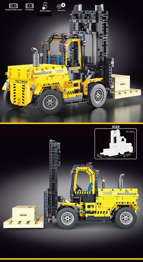 TGL T4003 RC Forklift with 2028 pieces