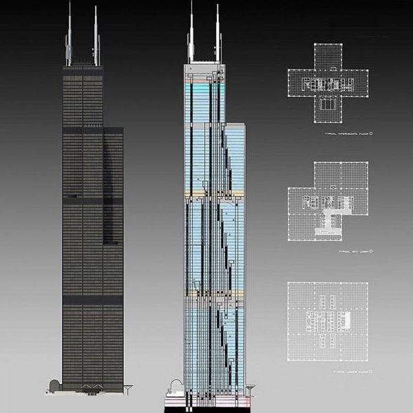 WANGE 5228 Willis Tower with 1241 pieces 2 - MOULD KING
