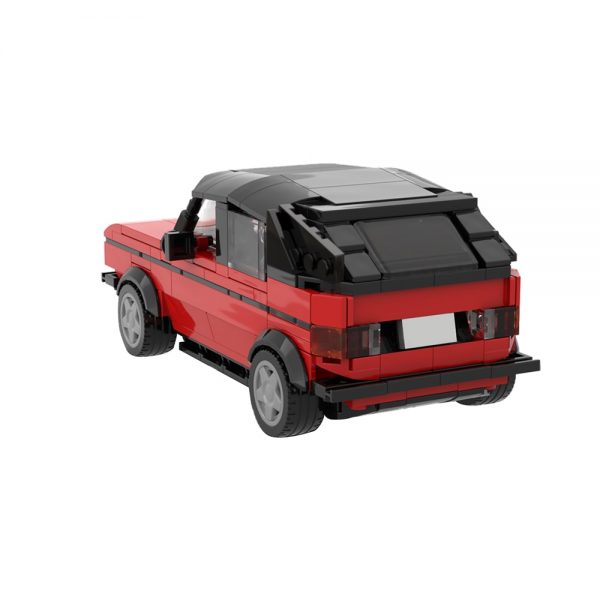 moc 47366 pennys car the red vw golf 1 cabrio from big bang theory movie by brickotronic moc factory 212143 - MOULD KING